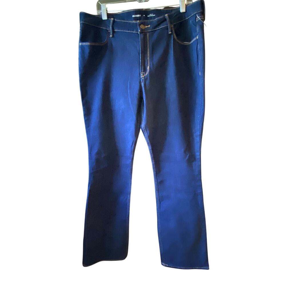 Old Navy Bootcut Jeans Mid-Rise Wow Dark Wash Blue Womens Size 16 NWT